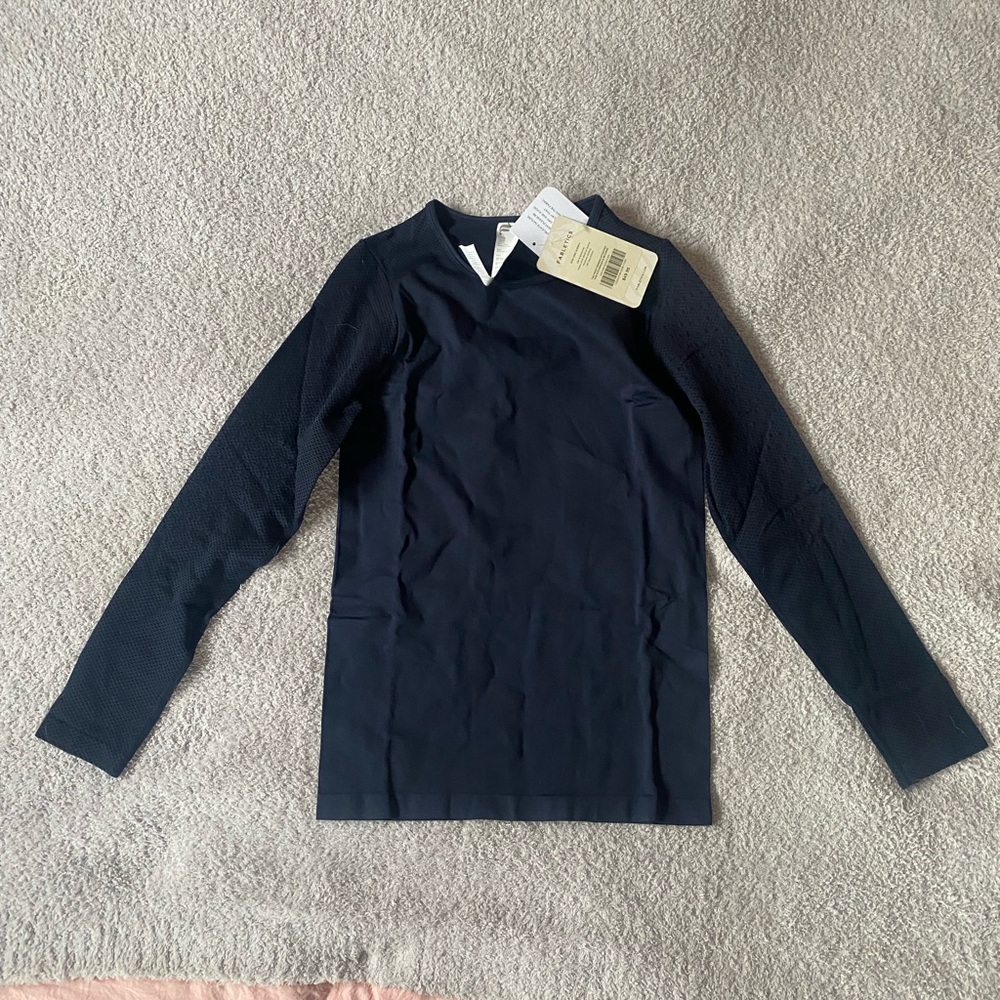 Fabletics sync long sleeve II top thunder xs